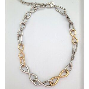 Chico's Chunky Statement Two-Tone Chain Link Necklace